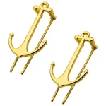 2PCS Anchor Shaped Bookmark, Creative Book Page Holder, Exquisite Metal Bookmarks for Women Men Student Teacher School Office Supplies Gifts (Gold)