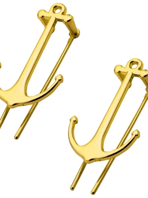 2PCS Anchor Shaped Bookmark, Creative Book Page Holder, Exquisite Metal Bookmarks for Women Men Student Teacher School Office Supplies Gifts (Gold)