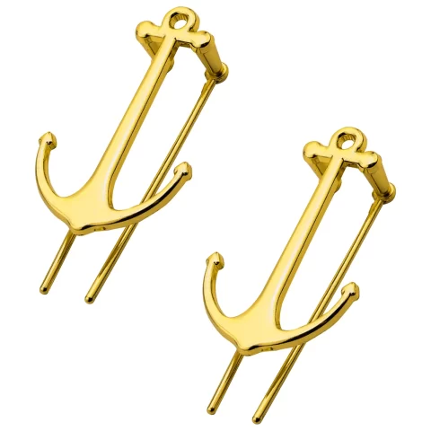2PCS Anchor Shaped Bookmark, Creative Book Page Holder, Exquisite Metal Bookmarks for Women Men Student Teacher School Office Supplies Gifts (Gold)