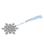 Unique Bargains Household Metal Tassel Decor Snowflake Shaped Page Fashion Holder Bookmark