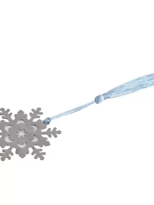 Unique Bargains Household Metal Tassel Decor Snowflake Shaped Page Fashion Holder Bookmark