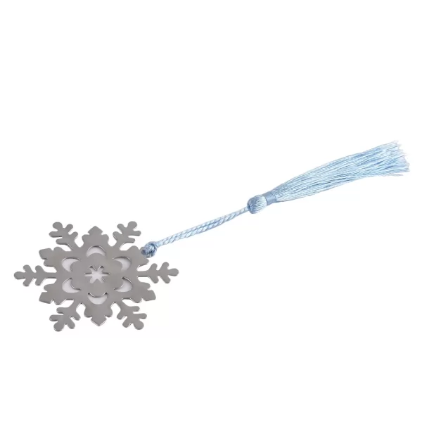 Unique Bargains Household Metal Tassel Decor Snowflake Shaped Page Fashion Holder Bookmark