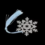 Unique Bargains Household Metal Tassel Decor Snowflake Shaped Page Fashion Holder Bookmark