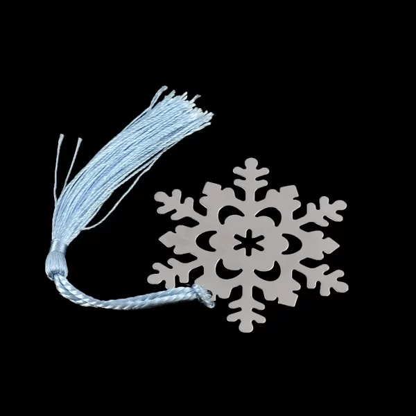 Unique Bargains Household Metal Tassel Decor Snowflake Shaped Page Fashion Holder Bookmark