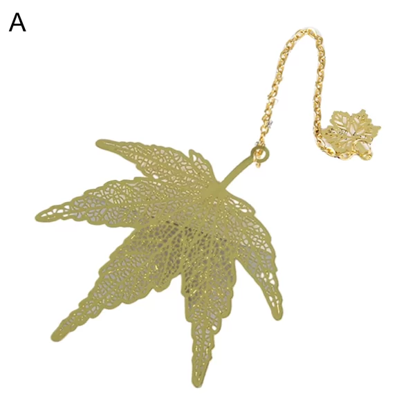 Tassel Bookmark Creative Shape High Durability Metal Hollow Bookmark with Chain Pendant Stationery Gifts for Home