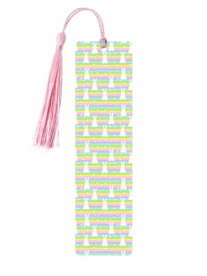 Rainbow Rabbit Print Metal Tassel BooPerfect Gift for Art Lovers and Bookworms Metal Bookmarks for Women