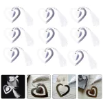 10pcs Metal Bookmarks Hollow Heart with Tassels Novelty Bookmarker Cards for Adults Office School Kids Gifts