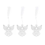 Silver Metal Angel Bookmark Wedding Party Favors with Tassel Pack of 6