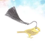 Creative Gold Bird Bookmark Tassel Bookmark Chinese Folk National Collectibles Metal Bookmarks Vintage Stationery