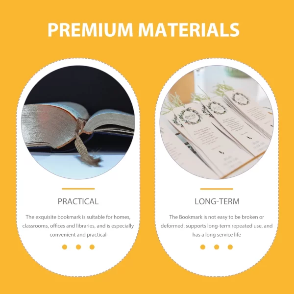 5pcs Decorative Metal Bookmarks for School with Hollow Design Golden Color