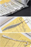 10 Pack Bookmarks Metal Carved Hook Antique Tibetan Silver Mixed(About 120mm)