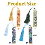 4 Pcs Metal Bookmarks with Tassel, Oil Painting Theme Book Markers for Bible Book Accessories, Golden Hollow Book Marks for Book Lovers, Reading Men Women, Writers, Readers