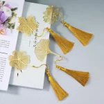 4 Pcs Bookmark,Premium Copper Bookmark Tassels,Vintage-Style Book Marks for Reading with Elegant Tassels