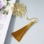 4 Pcs Bookmark,Premium Copper Bookmark Tassels,Vintage-Style Book Marks for Reading with Elegant Tassels